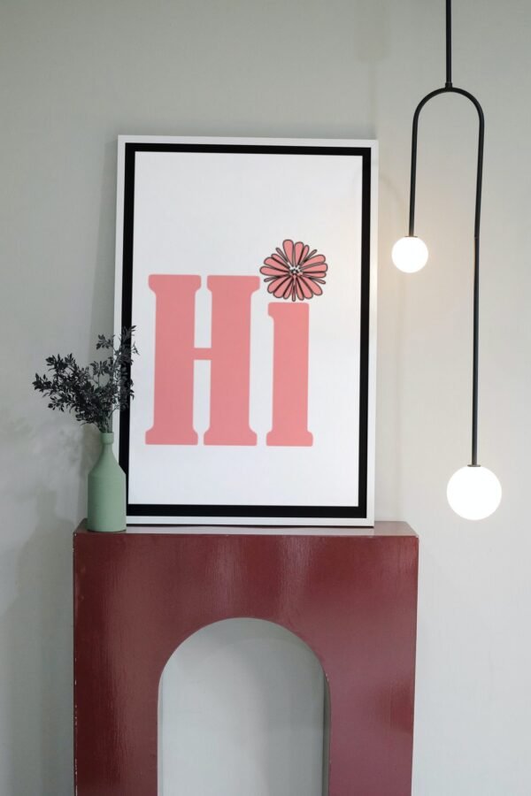 Hi, Digital Art, Wall Art, Instant Download, Digital download, Home Decor