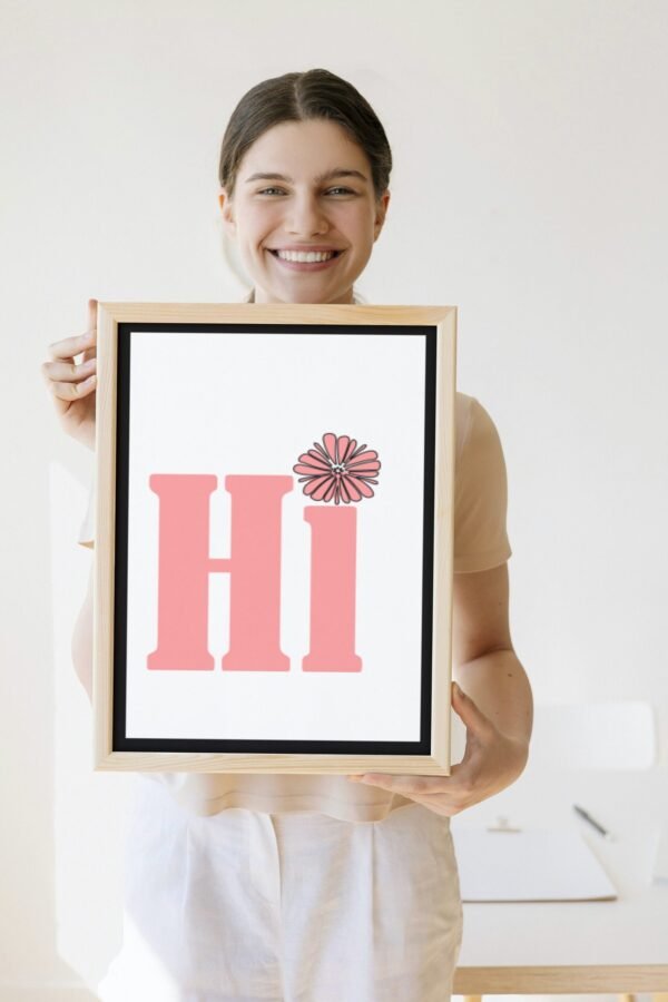 Hi, Digital Art, Wall Art, Instant Download, Digital download, Home Decor - Image 3