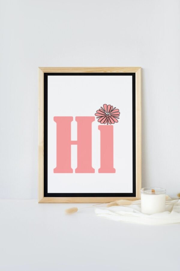 Hi, Digital Art, Wall Art, Instant Download, Digital download, Home Decor - Image 8