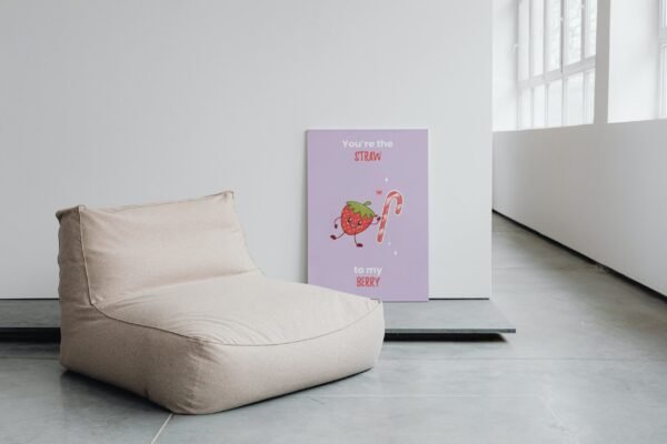 You're The Straw To My Berry, Digital Art, Wall Art, Instant Download, Digital download, Home Decor, Office Decor - Image 4