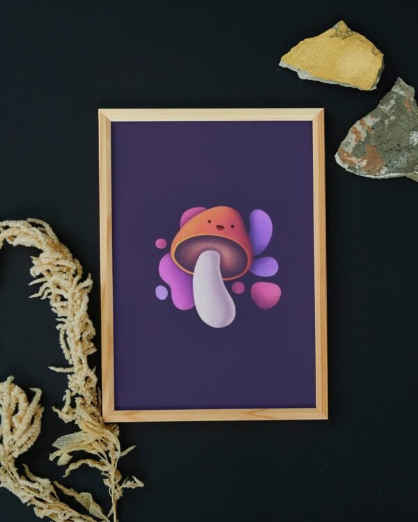 Trippy Mushroom, Digital Art, Wall Art, Instant Download, Digital download, Home Decor