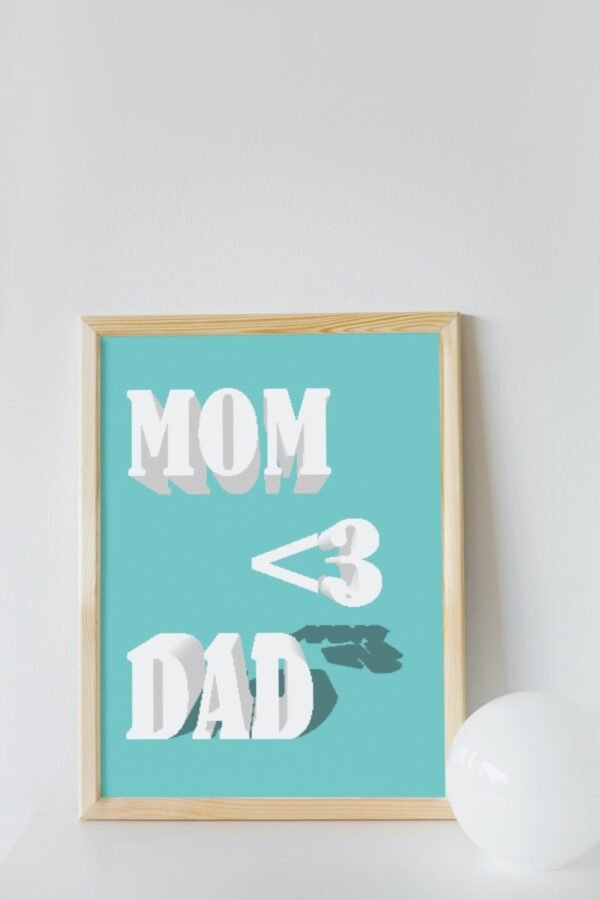 Mom-Dad, Digital Art, Wall Art, Instant Download, Digital download, Home Decor - Image 5