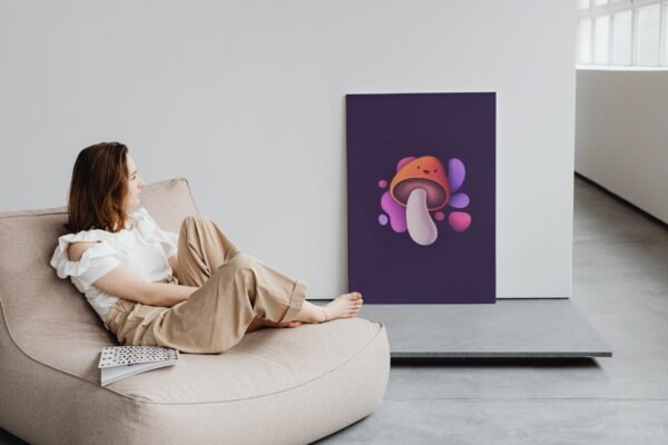Trippy Mushroom, Digital Art, Wall Art, Instant Download, Digital download, Home Decor - Image 3