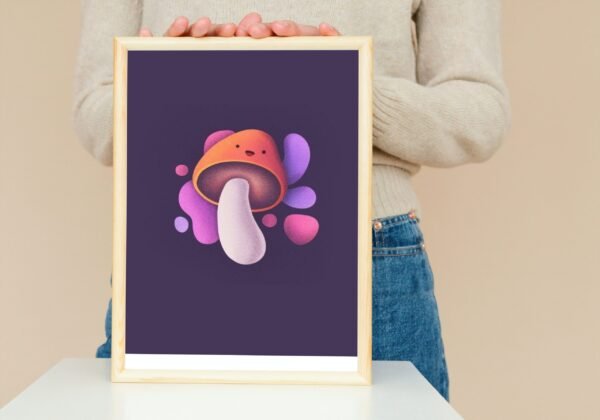 Trippy Mushroom, Digital Art, Wall Art, Instant Download, Digital download, Home Decor - Image 9