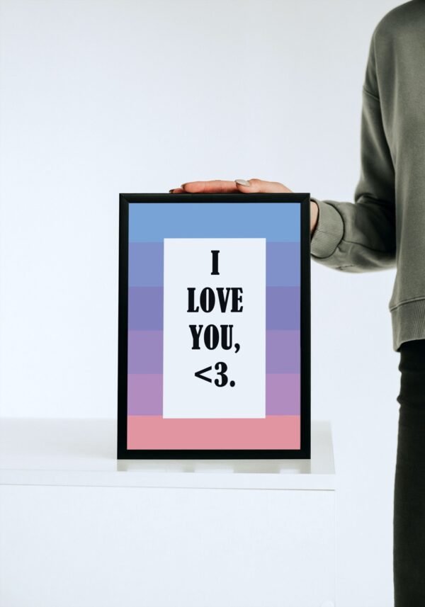 I Love You <3, Digital Art, Wall Art, Instant Download, Digital download, Home Decor - Image 9