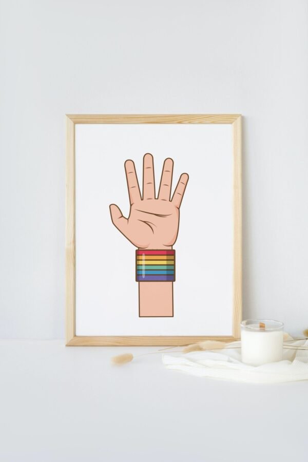 Pride Hand, Digital Art, Wall Art, Instant Download, Digital download, Home Decor