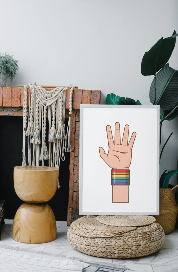 Pride Hand, Digital Art, Wall Art, Instant Download, Digital download, Home Decor - Image 3