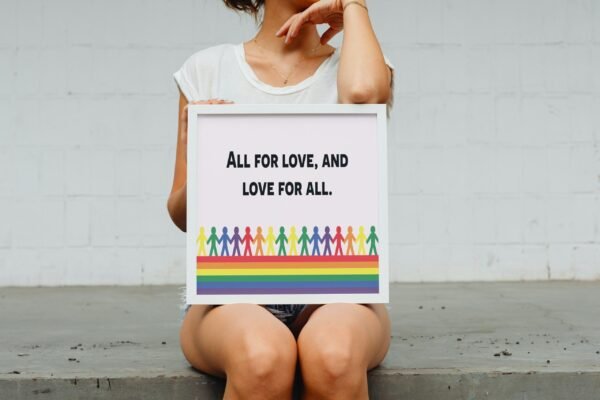 All For Love And Love For All, Digital Art, Wall Art, Instant Download, Digital download, Home Decor - Image 9