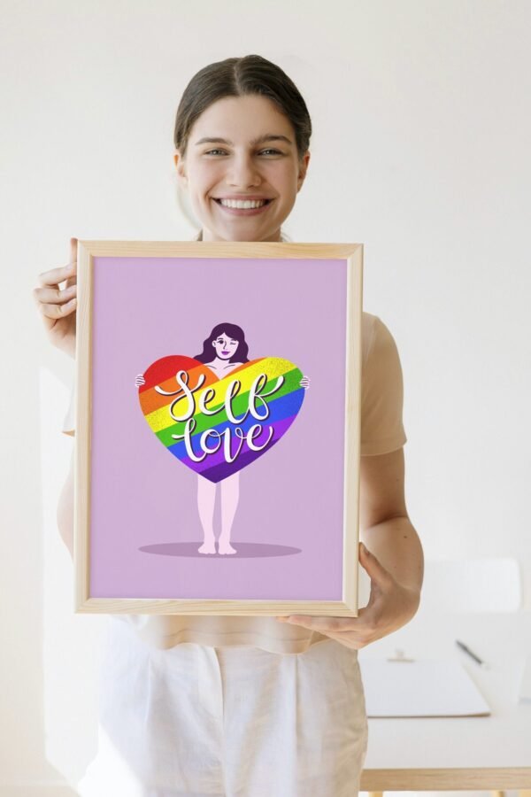 Self Love, LGBTQ Self Love, Digital Art, Wall Art, Instant Download, Digital download, Home Decor