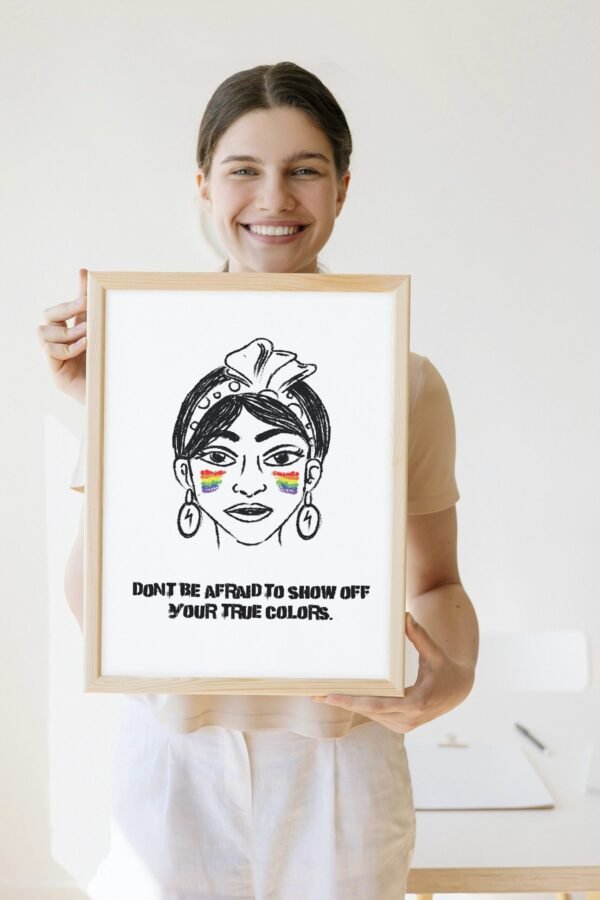 Don't Be Afraid To Show Off Your True Colours, Digital Art, Wall Art, Instant Download, Digital download, Home Decor - Image 6