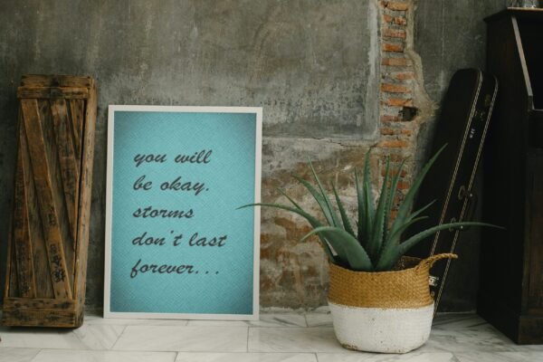 you will be okay storms don't last forever, Digital Art, Wall Art, Instant Download, Digital download, Home Decor - Image 2
