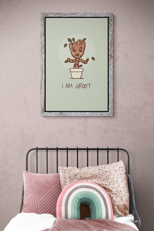 I Am Groot, Baby Groot, Groot Banners, Digital Download, Instant Download, Groot Wall Posters, Groot Wall Canvas, Framed Wall Art