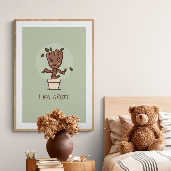 I Am Groot, Baby Groot, Groot Banners, Digital Download, Instant Download, Groot Wall Posters, Groot Wall Canvas, Framed Wall Art - Image 2