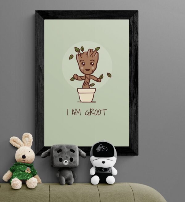 I Am Groot, Baby Groot, Groot Banners, Digital Download, Instant Download, Groot Wall Posters, Groot Wall Canvas, Framed Wall Art - Image 4