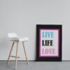 Live Life Love, Digital Art, Wall Art, Instant Download, Digital download, Home Decor - Image 5