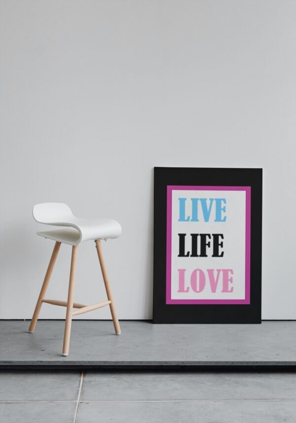Live Life Love, Digital Art, Wall Art, Instant Download, Digital download, Home Decor - Image 5