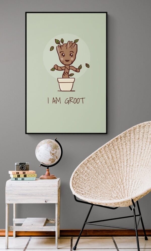 I Am Groot, Baby Groot, Groot Banners, Digital Download, Instant Download, Groot Wall Posters, Groot Wall Canvas, Framed Wall Art - Image 8