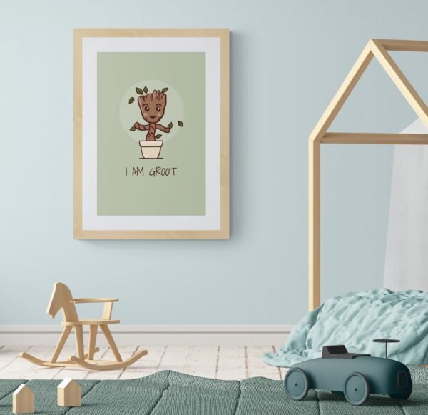 I Am Groot, Baby Groot, Groot Banners, Digital Download, Instant Download, Groot Wall Posters, Groot Wall Canvas, Framed Wall Art - Image 9