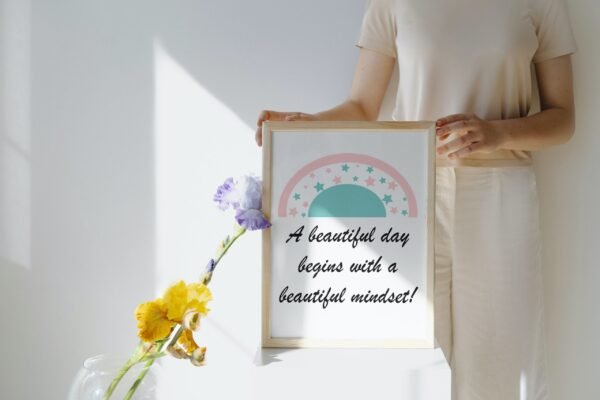 A Beautiful Day Begins With A Beautiful Mindset, Digital Art, Wall Art, Instant Download, Digital download, Home Decor - Image 4
