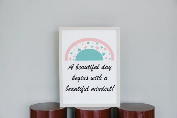 A Beautiful Day Begins With A Beautiful Mindset, Digital Art, Wall Art, Instant Download, Digital download, Home Decor - Image 5
