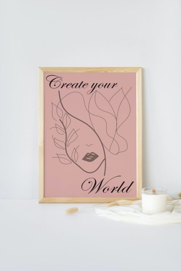 Create Your World, Digital Art, Wall Art, Instant Download, Digital download, Home Decor - Image 8