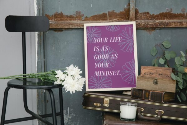 Your Life Is As Good As Your Mindset, Digital Art, Wall Art, Instant Download, Digital download, Home Decor - Image 5