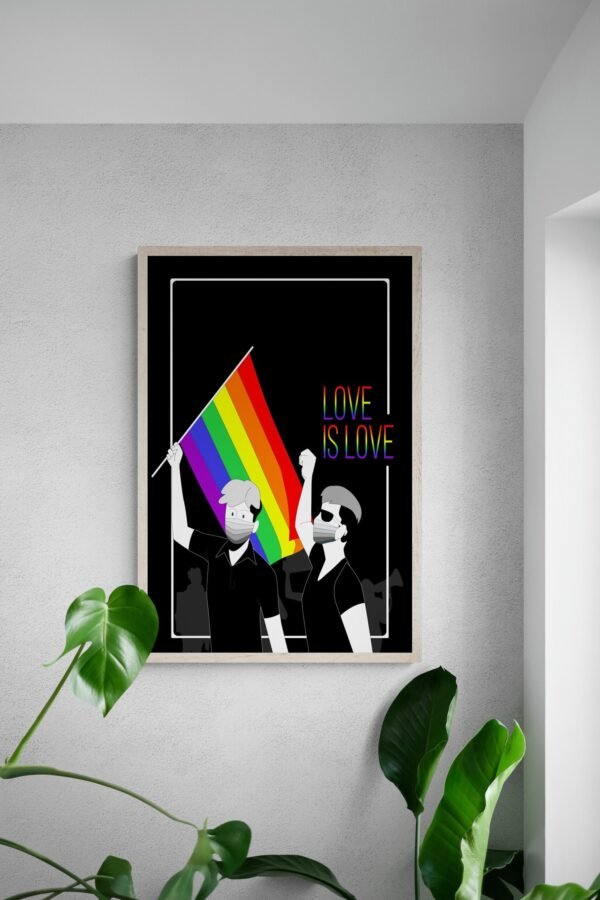 Love is Love, Pride Wall Art, LGBT Pride Poster, Printable Wall Art, Inspirational Quote, Rainbow Wall Art, Digital Download - Image 5