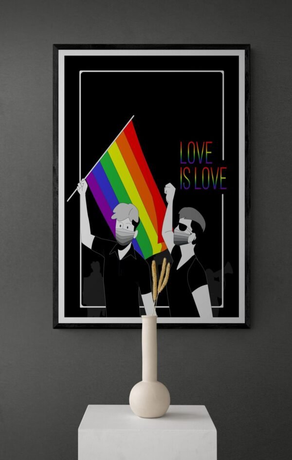 Love is Love, Pride Wall Art, LGBT Pride Poster, Printable Wall Art, Inspirational Quote, Rainbow Wall Art, Digital Download - Image 6