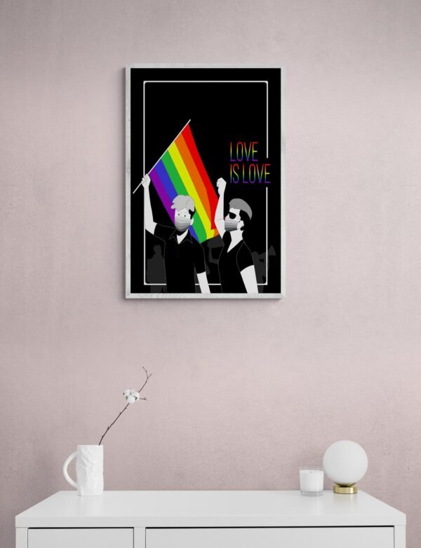 Love is Love, Pride Wall Art, LGBT Pride Poster, Printable Wall Art, Inspirational Quote, Rainbow Wall Art, Digital Download - Image 7