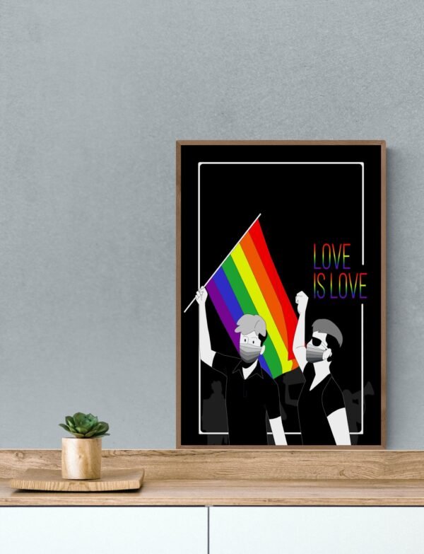 Love is Love, Pride Wall Art, LGBT Pride Poster, Printable Wall Art, Inspirational Quote, Rainbow Wall Art, Digital Download - Image 8