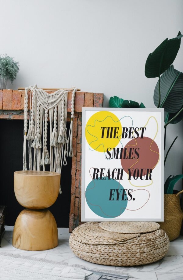The Best Smile Reaches Your Eyes, Digital Art, Wall Art, Instant Download, Digital download, Home Decor - Image 9