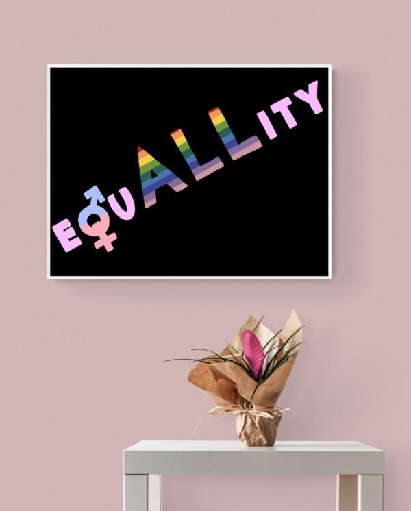 Equality Wall Art, Rainbow Wall Decor, Inspirational Saying, Lgbt Pride Poster, Printable Wall Art, Digital Download - Image 6