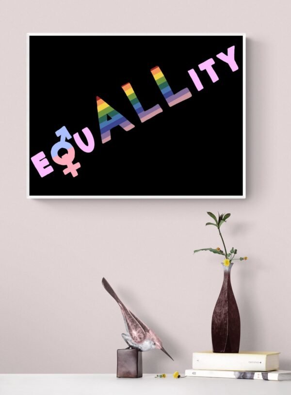 Equality Wall Art, Rainbow Wall Decor, Inspirational Saying, Lgbt Pride Poster, Printable Wall Art, Digital Download - Image 7