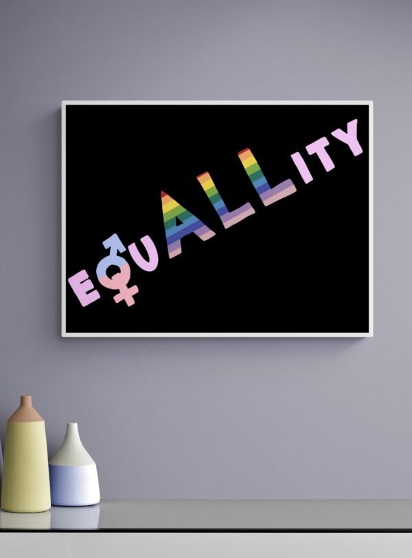 Equality Wall Art, Rainbow Wall Decor, Inspirational Saying, Lgbt Pride Poster, Printable Wall Art, Digital Download - Image 8