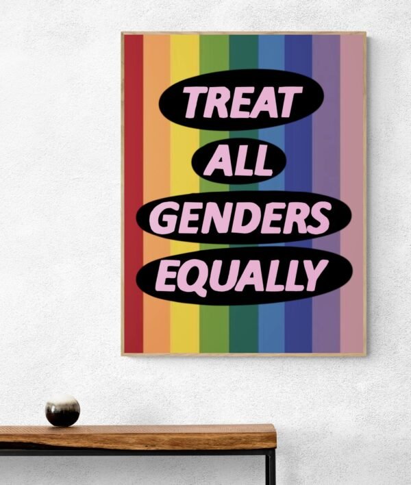 Equality Wall Art, Rainbow Wall Art, Lgbt Pride Poster, Printable Wall Art, Bedroom Decor, Digital Download - Image 3