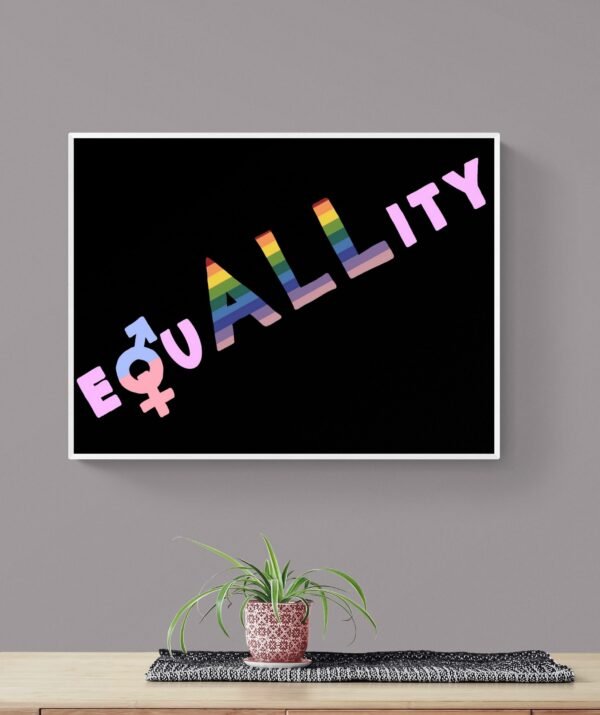 Equality Wall Art, Rainbow Wall Decor, Inspirational Saying, Lgbt Pride Poster, Printable Wall Art, Digital Download - Image 9