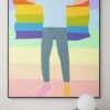 Gay Pride Wall Art, Gay Pride Flag, Digital Download, LGBTQ Pride Flag, Love wins, LGBT Wall Art, Rainbow Flag, Gay Pride Print Art - Image 3