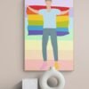 Gay Pride Wall Art, Gay Pride Flag, Digital Download, LGBTQ Pride Flag, Love wins, LGBT Wall Art, Rainbow Flag, Gay Pride Print Art - Image 4