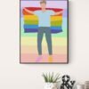Gay Pride Wall Art, Gay Pride Flag, Digital Download, LGBTQ Pride Flag, Love wins, LGBT Wall Art, Rainbow Flag, Gay Pride Print Art - Image 6