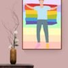 Gay Pride Wall Art, Gay Pride Flag, Digital Download, LGBTQ Pride Flag, Love wins, LGBT Wall Art, Rainbow Flag, Gay Pride Print Art - Image 7