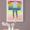 Gay Pride Wall Art, Gay Pride Flag, Digital Download, LGBTQ Pride Flag, Love wins, LGBT Wall Art, Rainbow Flag, Gay Pride Print Art - Image 8