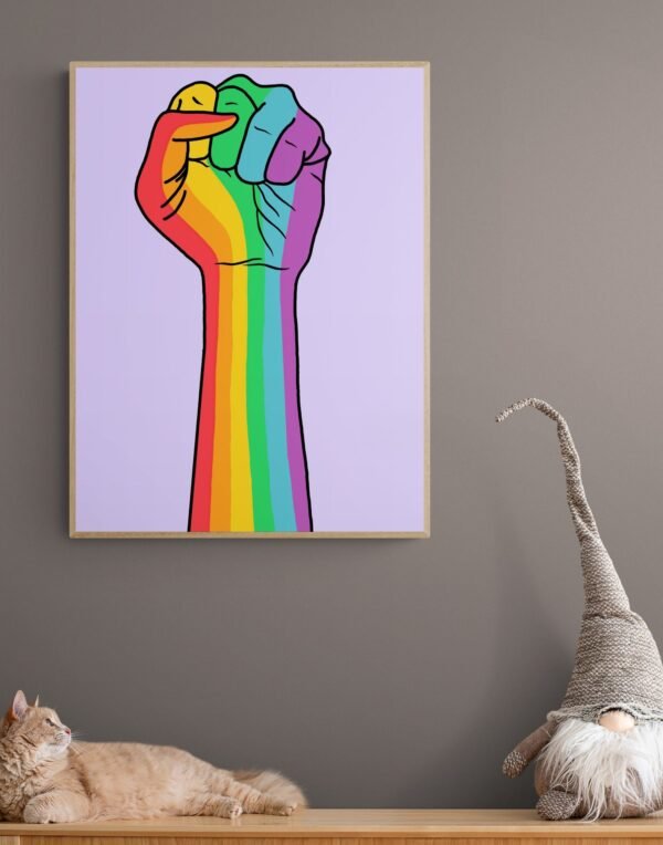 Pride Wall Art, Lgbt Pride Poster, Lgbt Artwork, Printable Wall Art, Framed Wall Hanging, Digital Download - Image 7