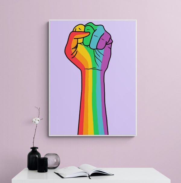 Pride Wall Art, Lgbt Pride Poster, Lgbt Artwork, Printable Wall Art, Framed Wall Hanging, Digital Download - Image 8