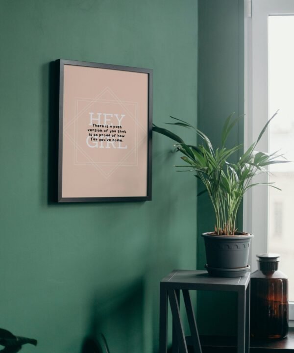 Hey Girl-There is a past version of you that is so proud of how far you've come, Digital Art, Wall Art, Instant Download, Digital download - Image 5