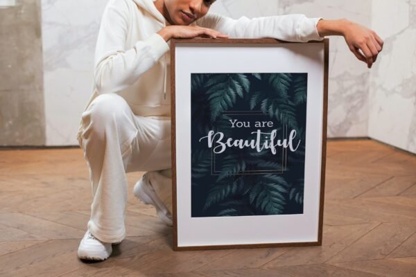 You Are Beautiful, Digital Art, Wall Art, Instant Download, Digital download, Home Decor, Office Decor - Image 6