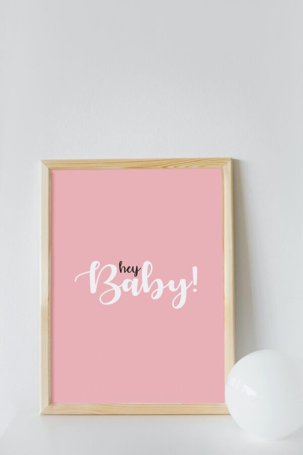 Hey Baby, Digital Art, Wall Art, Instant Download, Digital download - Image 5