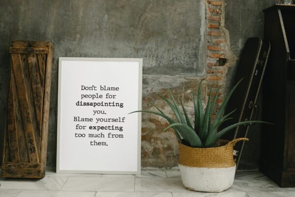 Don't blame people for disappointing you-Blame yourself for expecting too much from them, Digital Art, Wall Art, Digital Download - Image 7