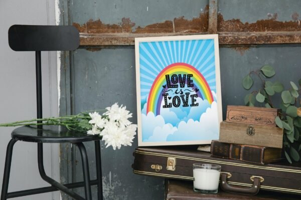 Love Is Love, Love Is Love Digital Art, Love Is Love Wall Art, Love Is Love Digital Download, Love Is Love Digital Poster - Image 3