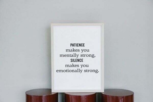 PATIENCE makes you mentally strong-SILENCE makes you emotionally strong, Wall Art, Digital Art, Home Decor, Digital Download - Image 4