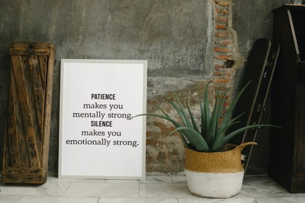 PATIENCE makes you mentally strong-SILENCE makes you emotionally strong, Wall Art, Digital Art, Home Decor, Digital Download - Image 8